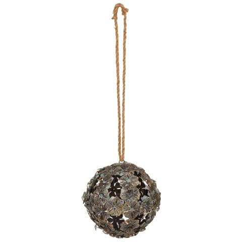 Sfera Decorativa In Metallo Dorato 16,5x16,5x18h - Foto 1