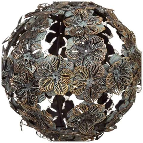 Sfera Decorativa In Metallo Dorato 16,5x16,5x18h - Foto 3