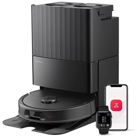 QV 35S Robot Aspirapolvere, 10.000Pa, Antigroviglio, Panno Sollevabile, Autolavaggio, Asciugatura ad Aria, Stazione Tutto in Uno, Evitare Ostacoli, Strategie Pulizia dei Tappeti, Nero - Foto 1