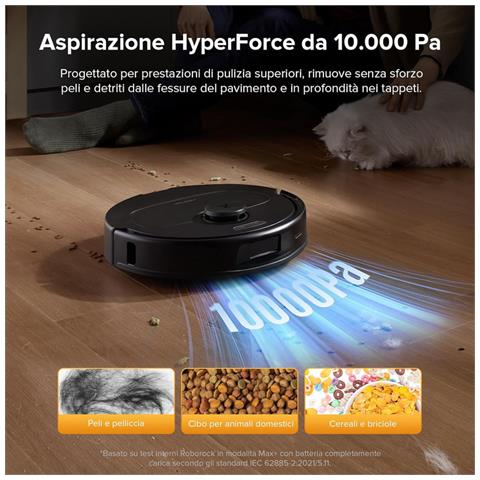 QV 35S Robot Aspirapolvere, 10.000Pa, Antigroviglio, Panno Sollevabile, Autolavaggio, Asciugatura ad Aria, Stazione Tutto in Uno, Evitare Ostacoli, Strategie Pulizia dei Tappeti, Nero - Foto 8