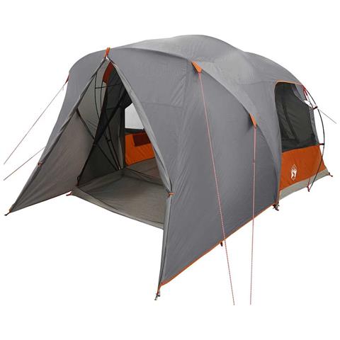Tenda a cupola per 6 persone con tetto Grigio e arancione - Foto 1