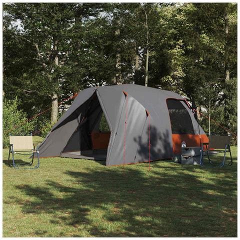 Tenda a cupola per 6 persone con tetto Grigio e arancione - Foto 2