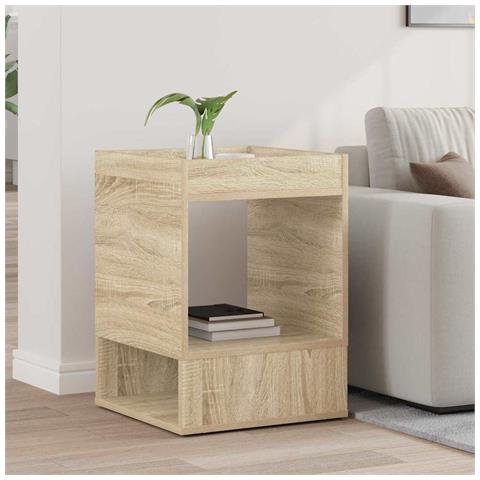 Tavolino Rovere Sonoma 40 x 40 x 56 cm Legno multistrato - Foto 2