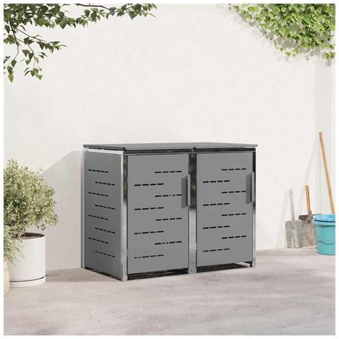 Stoccaggio contenitore a ruote Grigio 138 x 77,5 x 112,5 cm - Foto 2