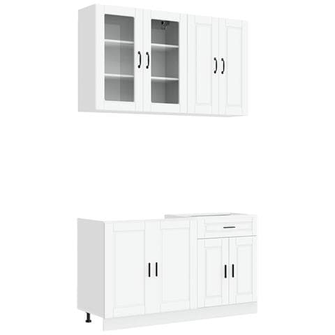 Unità Cucina PORTO 4 pcs Bianco Legno ingegnerizzato - Foto 1