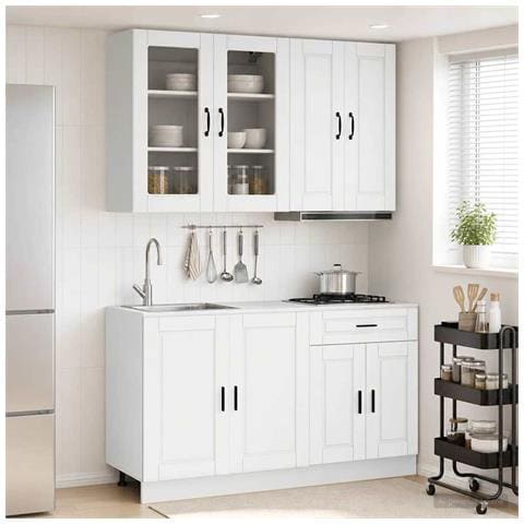 Unità Cucina PORTO 4 pcs Bianco Legno ingegnerizzato - Foto 2