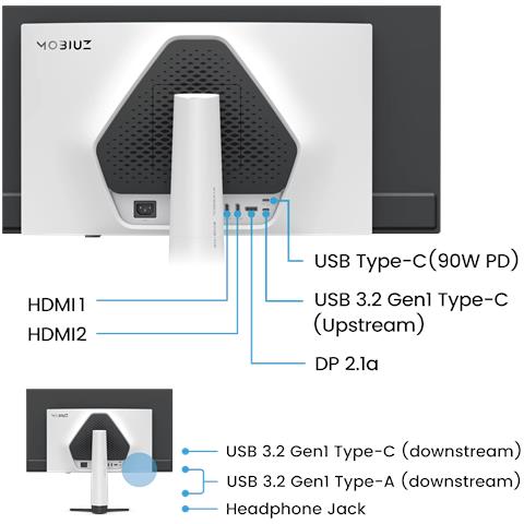 EX321UZ Monitor PC 80 cm (31.5") 3840 x 2160 Pixel 4K Ultra HD OLED Bianco - Foto 2