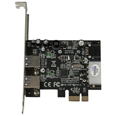 Adattatore scheda SuperSpeed USB 3.0 con 2 porte PCI Express (PCIe) con UASP - Alimentazione LP4 - Foto 2