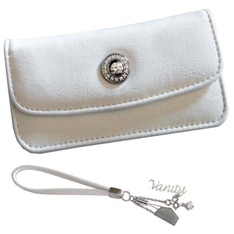 Custodia in Similpelle con Swarovski per Vanity Qwerty - Bianco - Foto 1