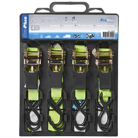 Cinghia Di Fissaggio Con Cricchetto + 2 Ganci Set 4x5m 320205 - Foto 2