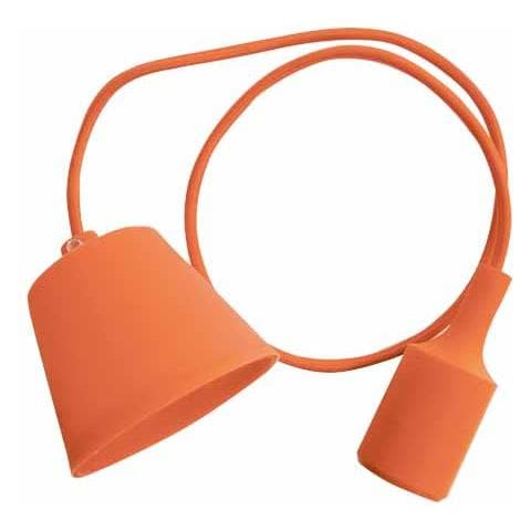 Lampadario Portalampada E27 Colore Arancio Fluo / arancione Vt-7228 3484 - Foto 1