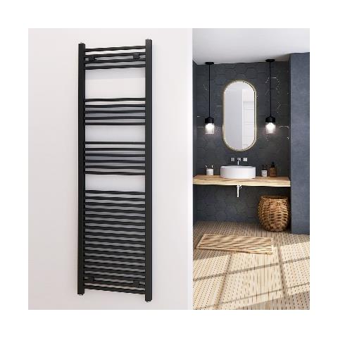 Termoarredo Da Design 100x47 Cm Antracite Con Tubi Quadrati Prato - Foto 1