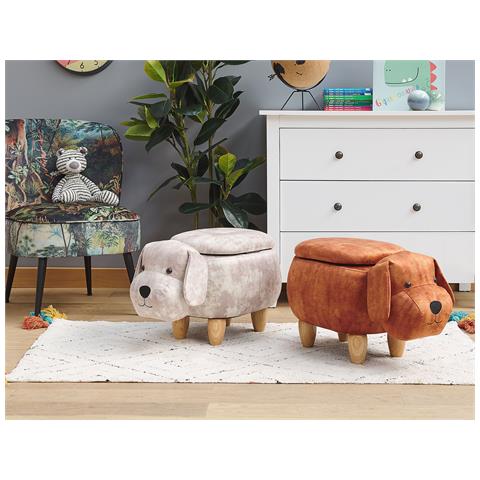 Pouf Animaletto In Velluto Beige Doggy - Foto 12