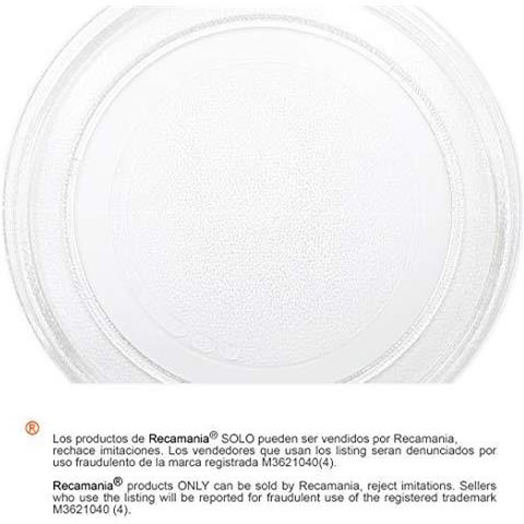 Piastra Recamania Universale Piattaforma Microonde Vetro Con Profilo Piatto 245 Millimetri - Foto 4