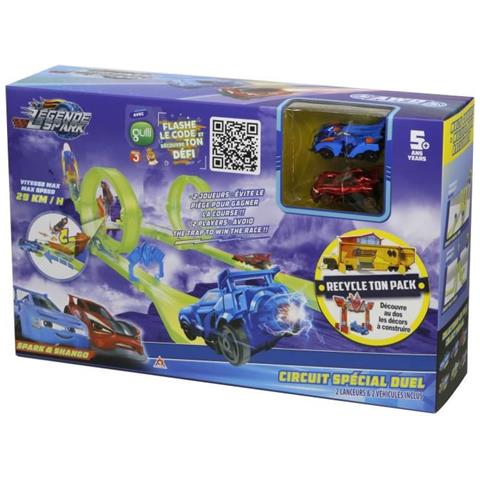 La Leggenda Della Scintilla - Circuito Speciale Di Duello + 2 Lanciatori Di Reattori Turbo + 2 Veicoli 29 Km / H Spark E Shango - Foto 1
