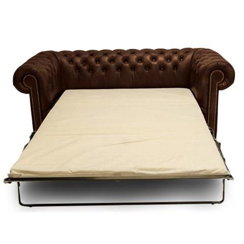 Divano Chesterfield Letto Chesterfield First Class - 3 Posti - Cloudy Vecchio Marrone - Pelle - Foto 1