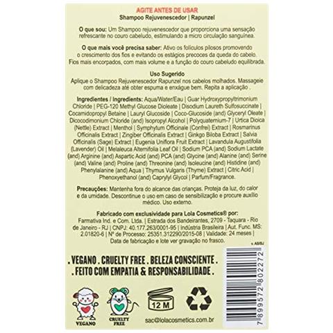 Linha Rapunzel Lola - Shampoo 250 Ml - (collezione Lola Rapunzel - Shampoo 845 Fl Oz) - Foto 3