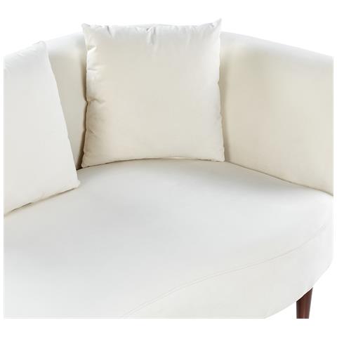 Chaise Longue Versione Destra Chaumont Velluto Crema - Foto 8