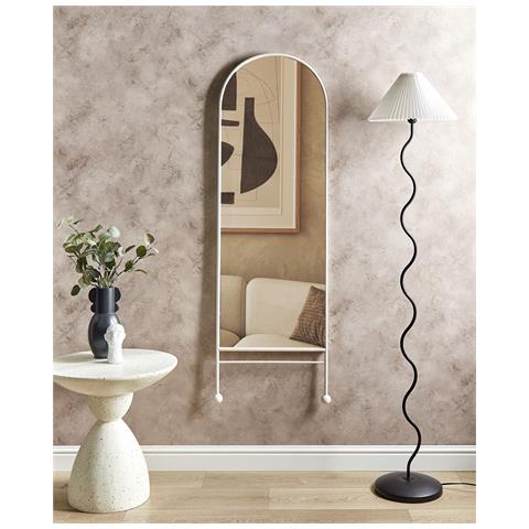 Specchio Jarnages 45 Cm 145 Cm Metallo Bianco - Foto 1