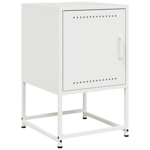 Comodino Bianco 36x39x60,5 Cm In Acciaio - Foto 1