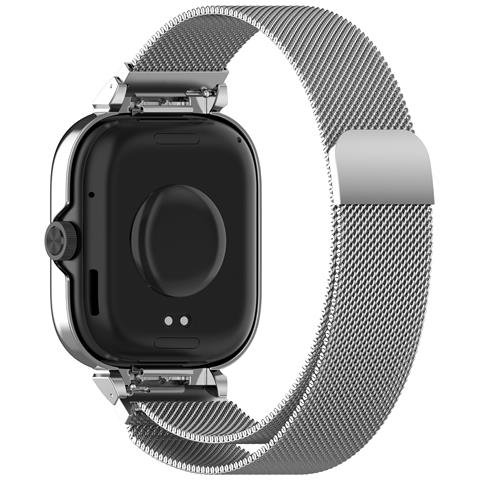 Custodia Con Struttura In Metallo Con Cinturino Integrato Per Redmi Watch 4 Silver - Foto 1