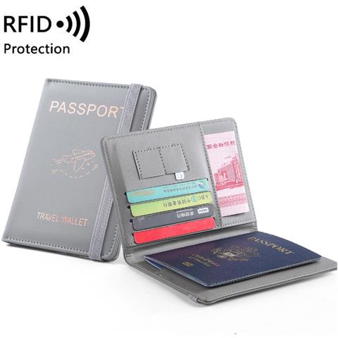 Portapassaporto E Portafoglio Da Viaggio Con Blocco Rfid Grey - Foto 1