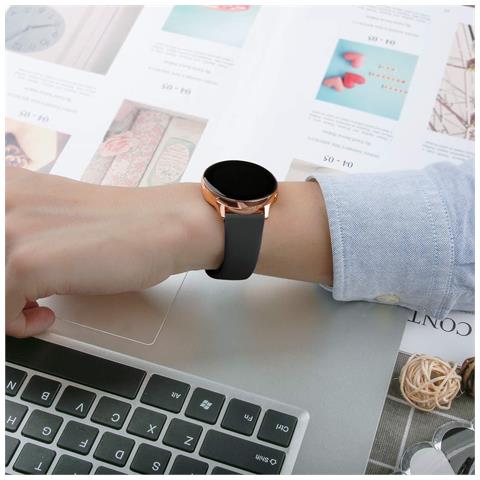 Cinturino Per Orologio In Silicone Per Samsung Galaxy Watch Active Black 22 Mm - Foto 2