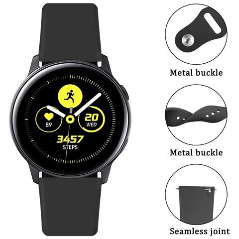 Cinturino Per Orologio In Silicone Per Samsung Galaxy Watch Active Black 22 Mm - Foto 4