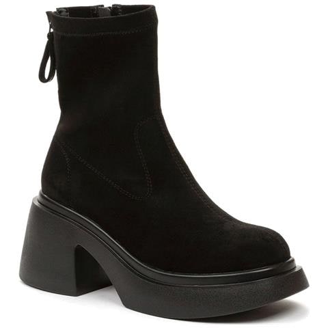 Black Elegant Closed Booties Stivaletti Sintetico E Tessile Scarpe Donna Nero Eu 35, 948010/07-04 - Foto 1