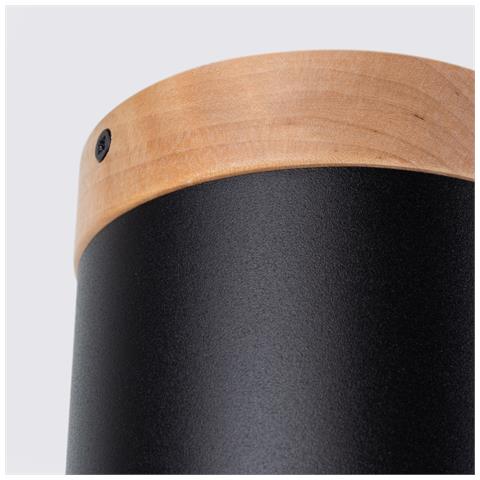 Sollux Lighting Lampada A Soffitto Rif Nero Sl.1349 - Scandinavo Lampade Da Soffitto Nero/legno Naturale 14x12x12 Cm - Foto 8