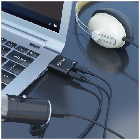 AISENS A106-0768, USB-A, 2x 3.5 mm, Nero - Foto 2