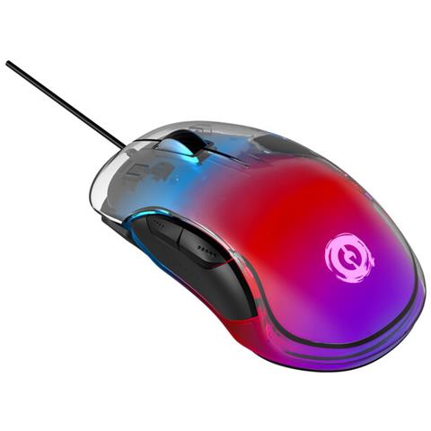 Braver GM-728, Optical Crystal gaming pel?, Instant 825, ABS material, huanuo 10 million cycle switch, 1.65M TPE cable with magnet ring, weight: 114g, Size: 122.6*66.2*38.2mm, Juodas mouse - Foto 1