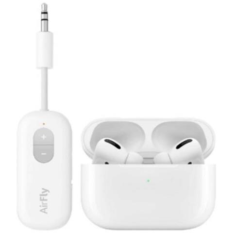 Ricevitore Trasmettitore Audio Wireless Bluetooth Per Airpods Airfly Pro Delux, Bianco - Foto 2
