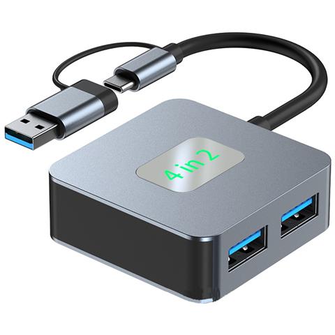 Hub Usb 3.2 Gen 2 A 4 Porte - Docking Station Di Espansione Da 10 Gbps - Foto 2