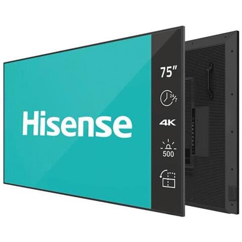 Hisense 75dm66d Visualizzatore Di Messaggi 190,5 Cm [75] Led Wi-fi 500 Cd/mâ² 4k Ultra Hd Nero Processore Integrato Android 11 24/7 (hisense 75dm66d Signage Display 190.5 Cm [75'] Led Wi-fi 500 4k Ultra Hd Black Built-in Processor Android 11 24/7) - Foto 1