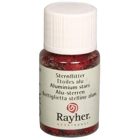 10ml - Paillettes Con Forma A Stella In Alluminio - Colore Rosso - Foto 1