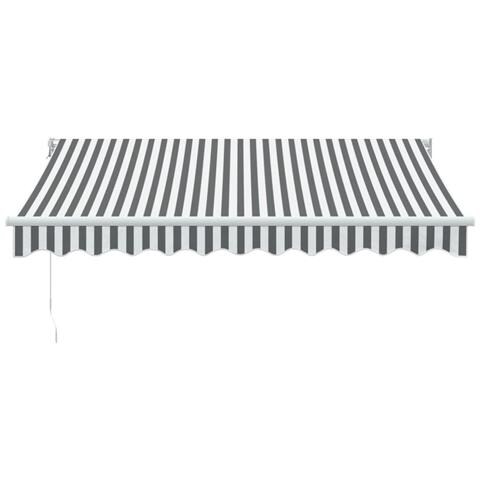 Tenda Da Sole Antracite E Bianca 3x2,5 M Tessuto E Alluminio - Foto 3