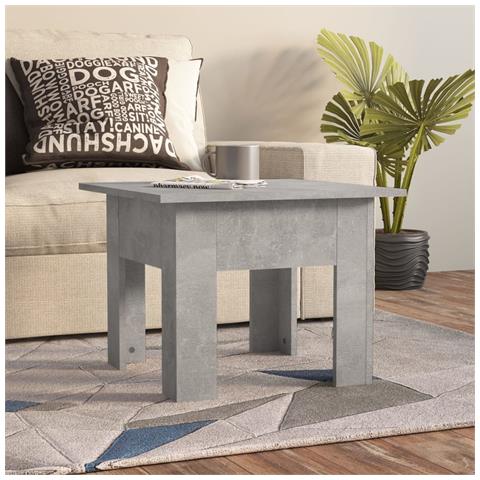 Lusso Casadino - Tavolino Da Caffè Grigio Cemento 55x55x42 Cm In Truciolato - Foto 6