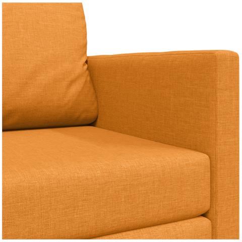 Divano letto a pavimento 2 in 1 Giallo Scuro 124x71x78 cm Tessuto - Foto 9