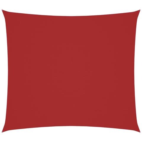 Parasole a Vela Tessuto Oxford Rettangolare 2x2,5 m Rosso - Foto 1