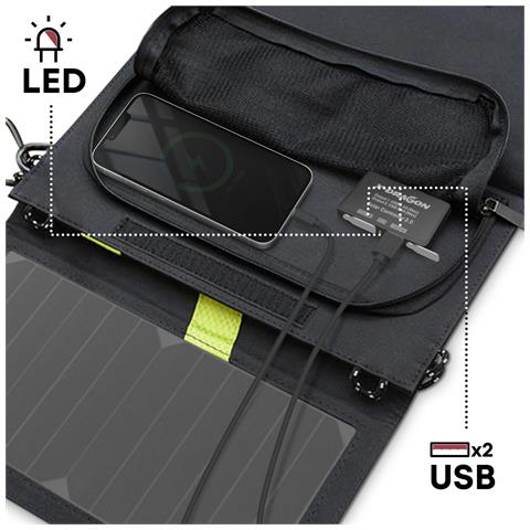 Powerbank Solare Pieghevole 20w Doppia Usb - Foto 5