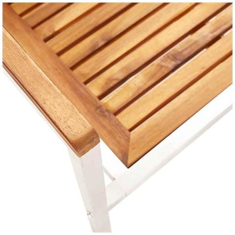 Sedie da Giardino con Cuscini 4 pz in Legno Massello di Acacia - Foto 9