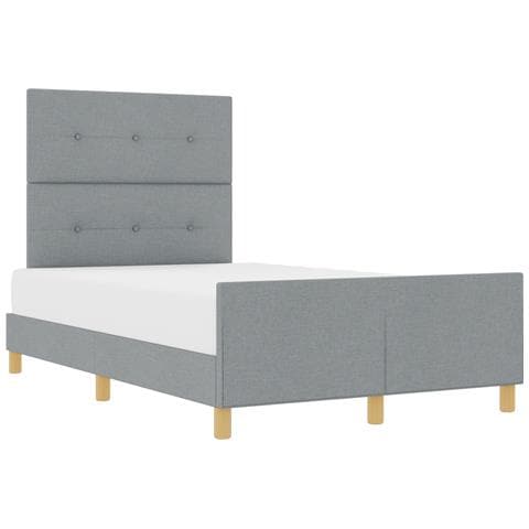 Struttura Letto Grigio Chiaro 120x200 cm Tessuto - Foto 1