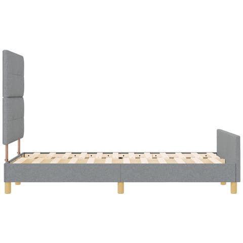 Struttura Letto Grigio Chiaro 120x200 cm Tessuto - Foto 9