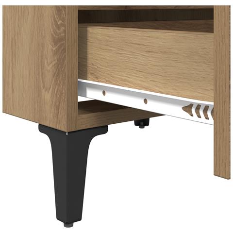Armadi da letto 2 pz Rovere artigianale 40x35x50 cm Legno ingegnerizzato - Foto 9