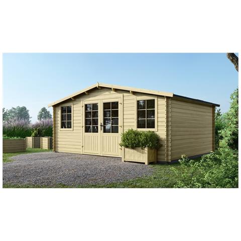 Casetta Da Giardino In Legno - 20.00m2 - 5.00x4.00m - 28mm - Colore: Naturale - Foto 1