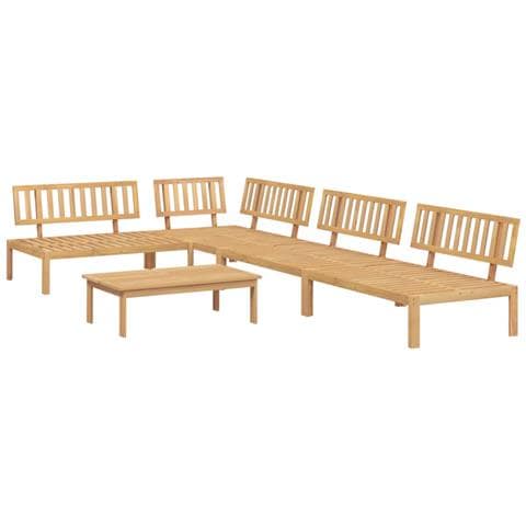 Set Divano Pallet da Giardino 5 pz in Legno Massello di Acacia - Foto 1