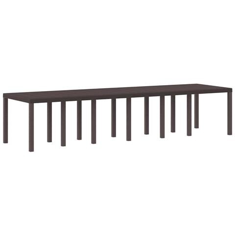 Tavolo da Giardino Marrone 350 x 100 x 73 cm polyrattan - Foto 1
