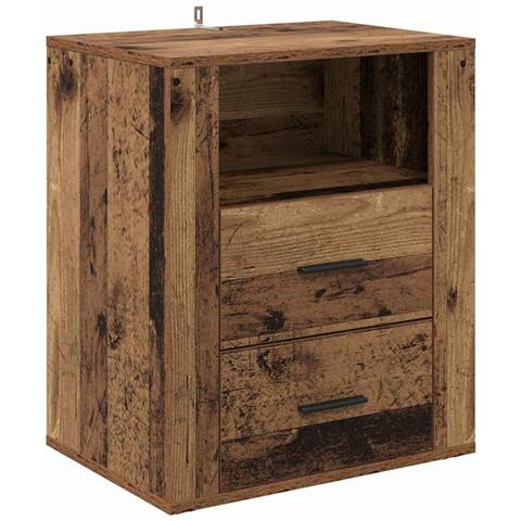 Armadio da Notte con cassetto Legno vecchio 50 x 36 x 60 cm - Foto 1