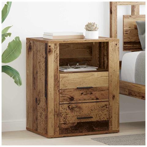 Armadio da Notte con cassetto Legno vecchio 50 x 36 x 60 cm - Foto 2